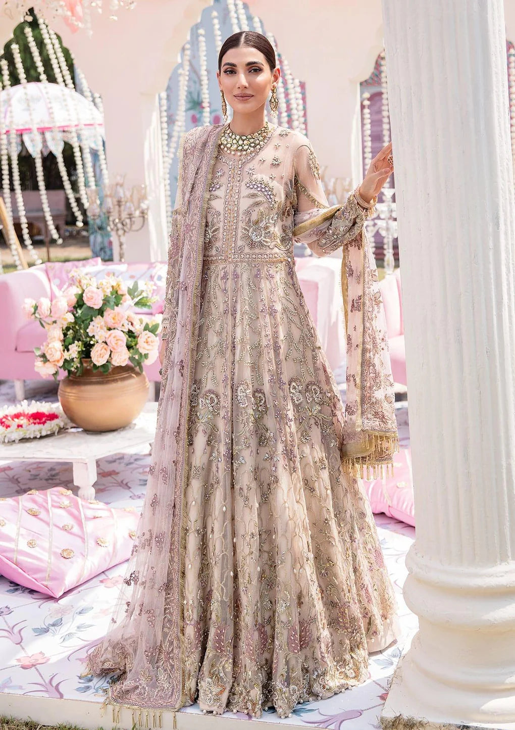 Veer Di Wedding by Elaf Unstitched 3 Piece Embroidered Suit EF22VW EVW 05 JAHAN ARAA - Bridal Collection Brand Mafia by Zonash