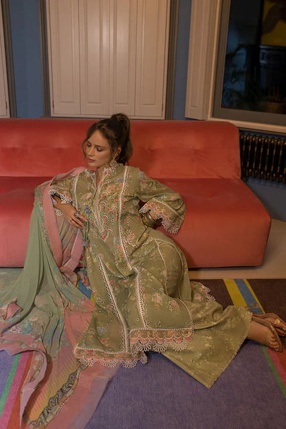 Vital By Sobia Nazir Unstitched 3 Piece Embroidered Lawn Suit SN24V 9A - Eid Summer Collection