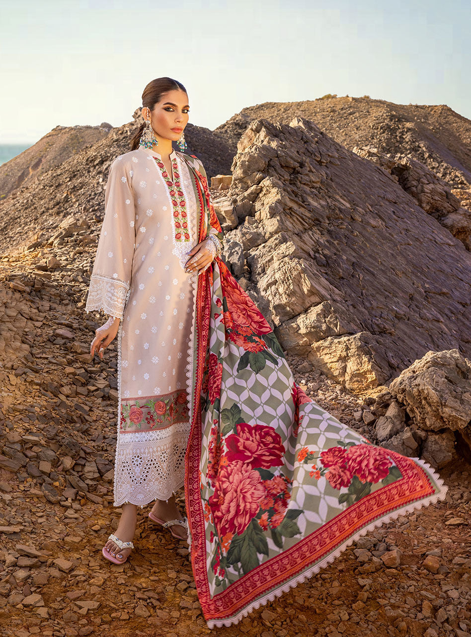 Zainab Chottani Stitched 3 Piece Embroidered Chikankari Suit - Durnaz 4B - Luxury Collection Brand Mafia by Zonash