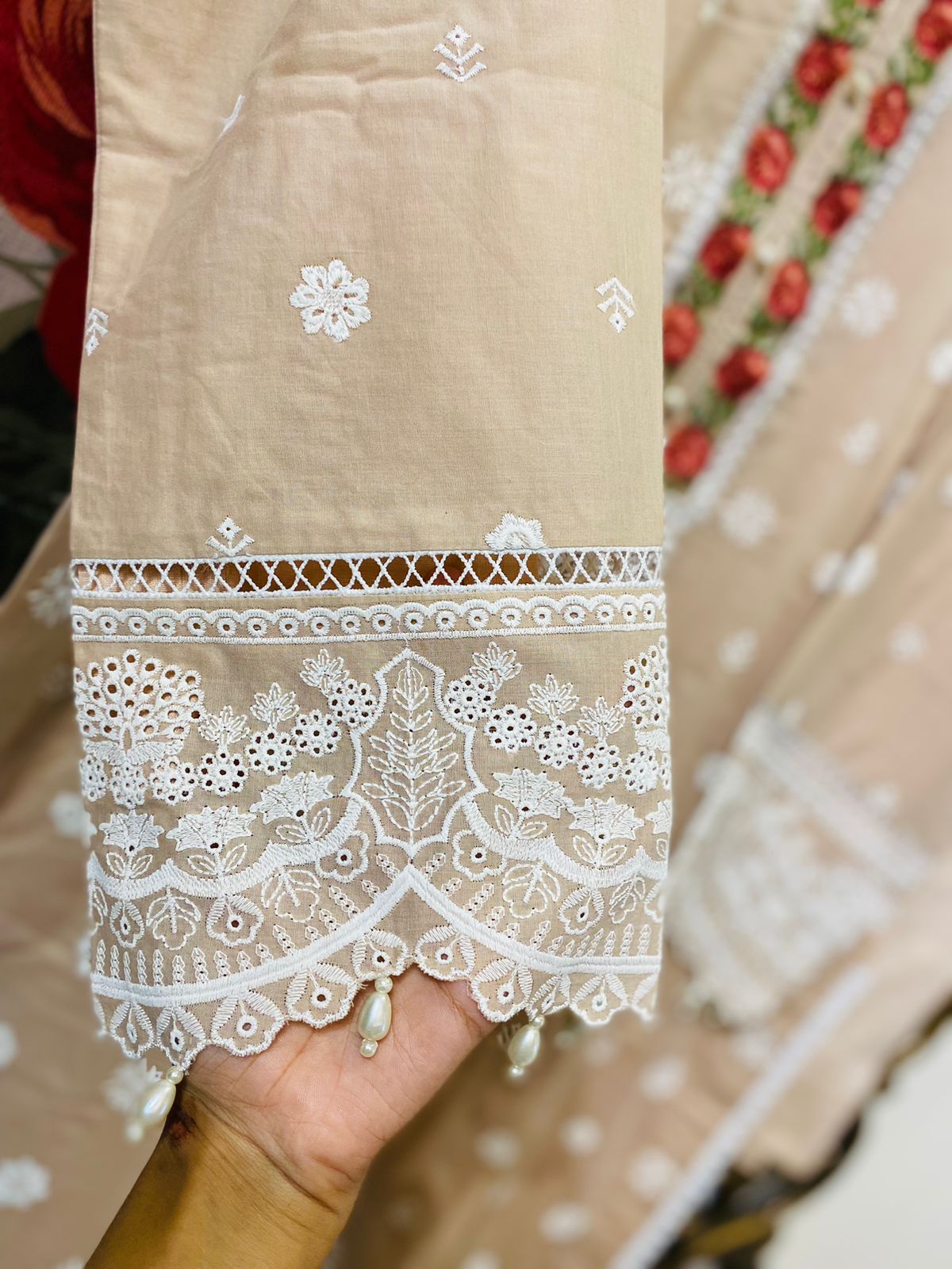 Zainab Chottani Stitched 3 Piece Embroidered Chikankari Suit - Durnaz 4B - Luxury Collection Brand Mafia by Zonash