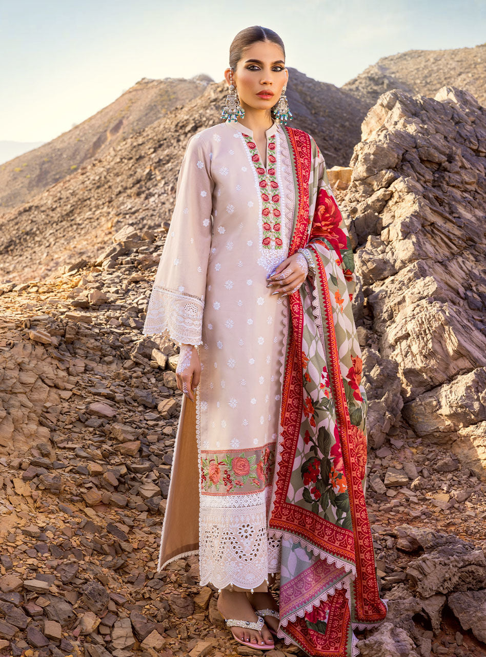 Zainab Chottani Stitched 3 Piece Embroidered Chikankari Suit - Durnaz 4B - Luxury Collection Brand Mafia by Zonash