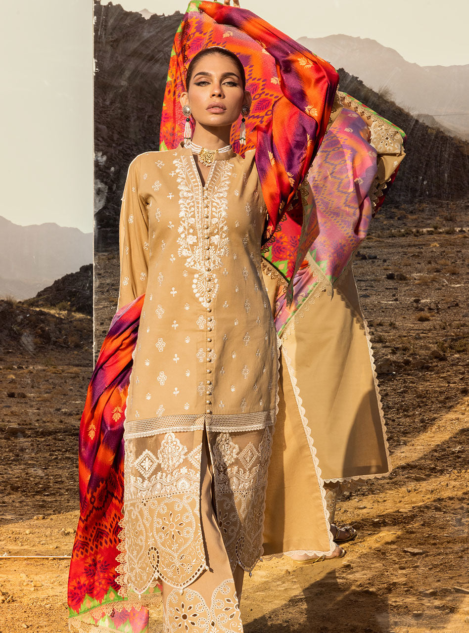 Zainab Chottani Stitched 3 Piece Embroidered Lawn Suit DEEDAG ZC23 02-A - Luxury Lawn Collection Brand Mafia by Zonash