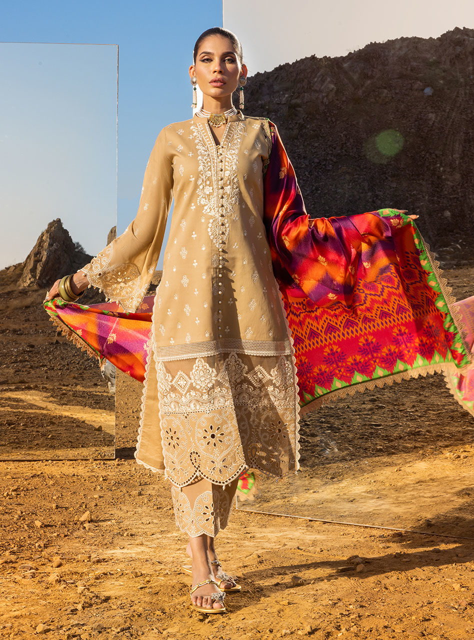 Zainab Chottani Stitched 3 Piece Embroidered Lawn Suit DEEDAG ZC23 02-A - Luxury Lawn Collection Brand Mafia by Zonash