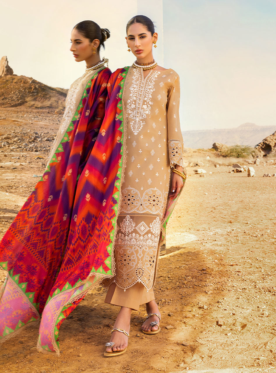 Zainab Chottani Stitched 3 Piece Embroidered Lawn Suit DEEDAG ZC23 02-A - Luxury Lawn Collection Brand Mafia by Zonash