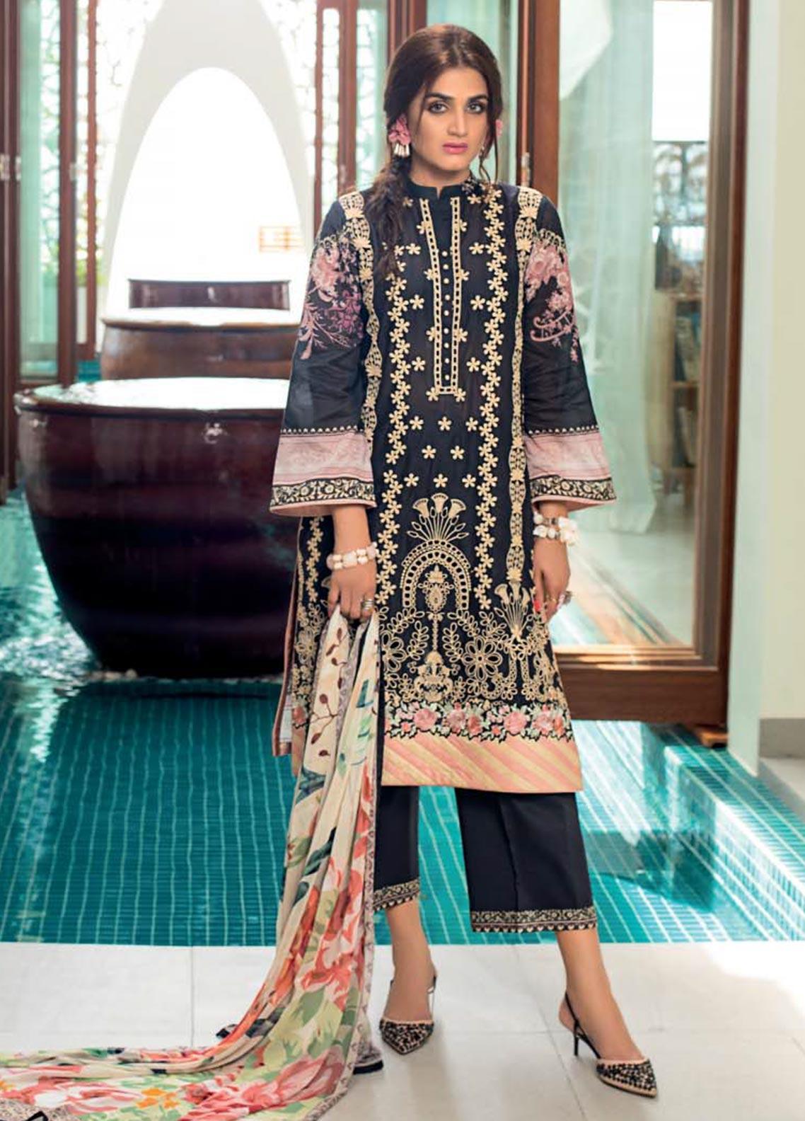 Zainab Chottani Unstitched 3 Piece Embroidered Chikankari Suit ZC20LL 7B - Luxury Collection Brand Mafia by Zonash