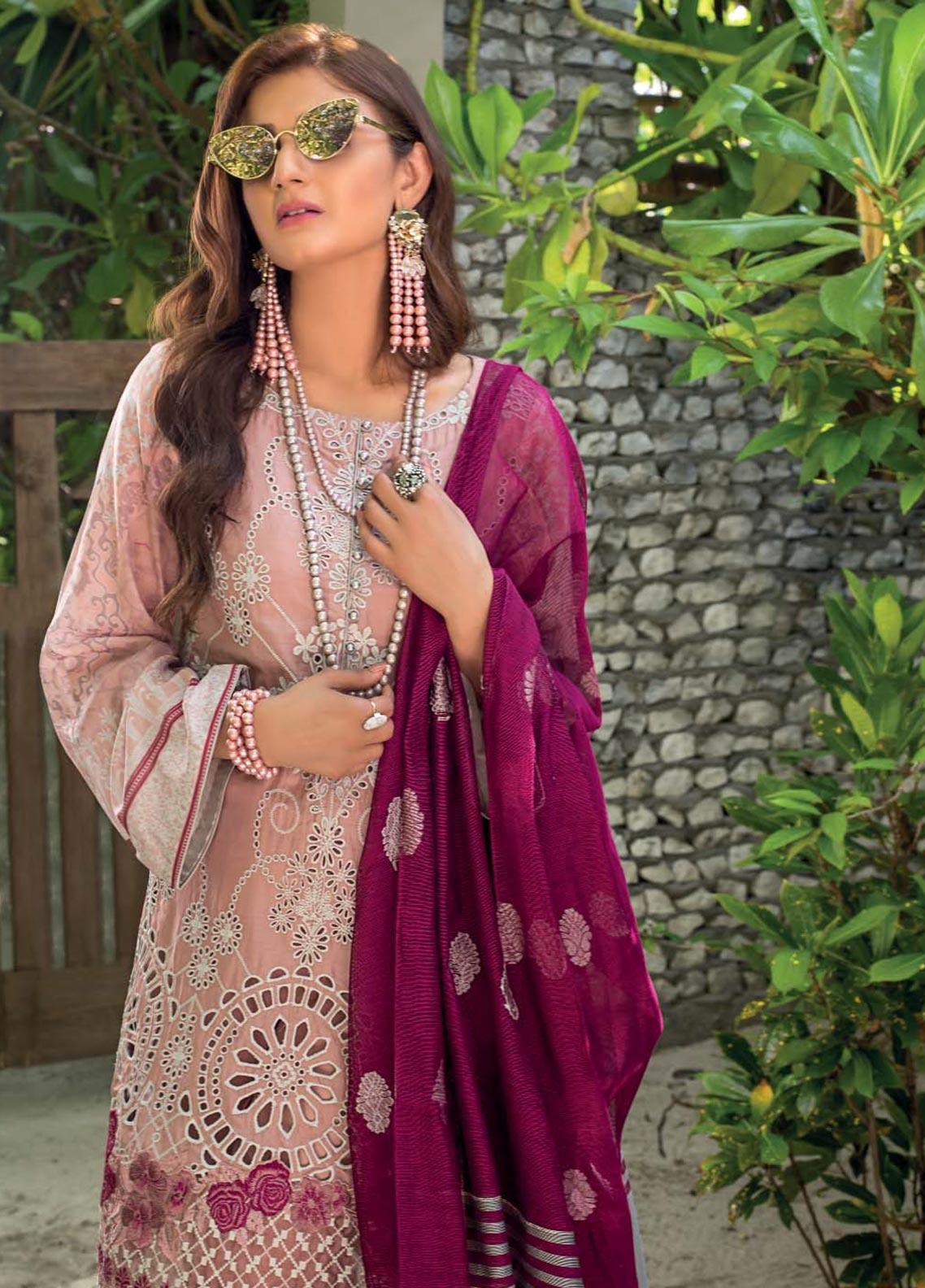 Zainab Chottani Unstitched 3 Piece Embroidered Chikankari Suit ZC20LL 8A - Luxury Collection Brand Mafia by Zonash