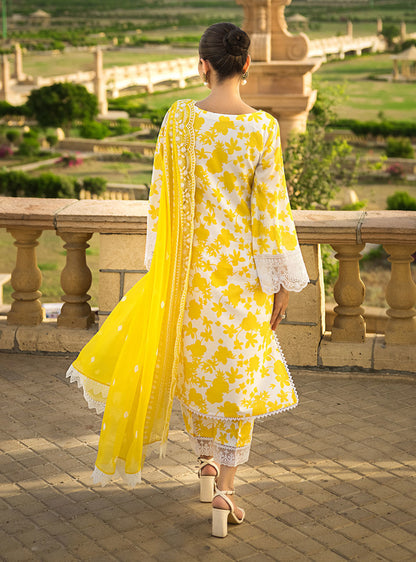 Zainab Chottani Unstitched 3 Piece Embroidered Lawn Suit - CHAMPA 8B - Luxury Collection Brand Mafia by Zonash