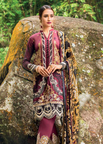 Zainab Chottani Unstitched 3 Piece Embroidered Lawn Suit ZC19L 1A VICTORIAN FRESCO - Spring / Summer Collection Brand Mafia by Zonash