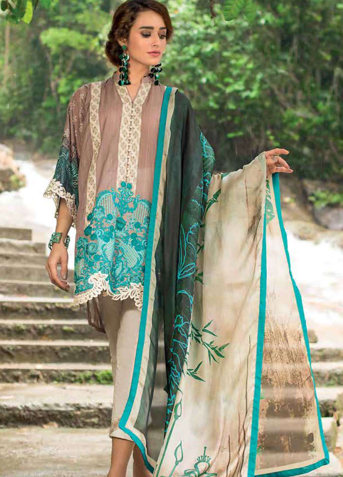 Zainab Chottani Unstitched 3 Piece Embroidered Lawn Suit ZC19L 5A MYSTIC ALLURE - Spring / Summer Collection Brand Mafia by Zonash