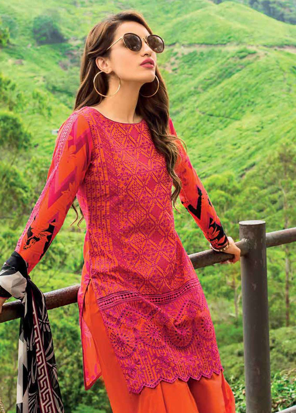 Zainab Chottani Unstitched 3 Piece Embroidered Lawn Suit ZC19L 7A MEERAH SUKA - Spring / Summer Collection Brand Mafia by Zonash