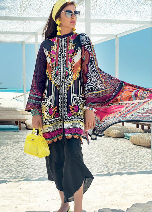 Zainab Chottani Unstitched 3 Piece Embroidered Lawn Suit ZC20LL 4A - Luxury Collection Brand Mafia by Zonash