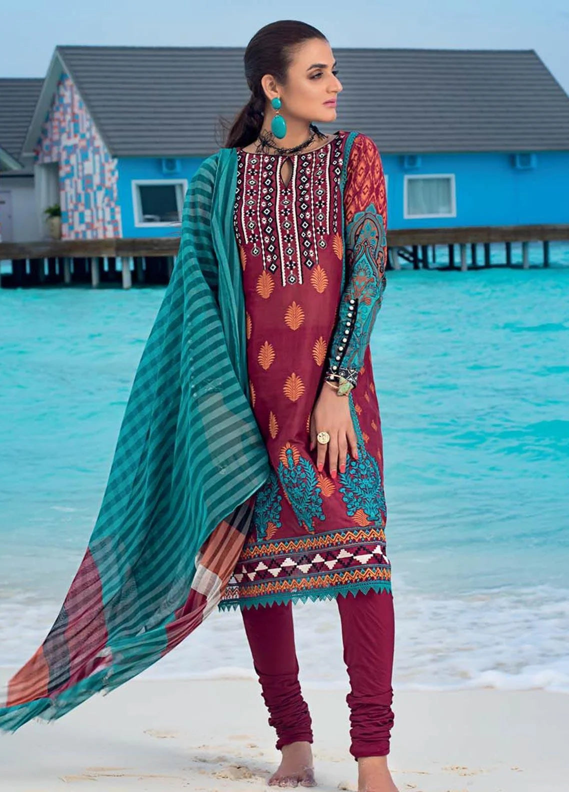 Zainab Chottani Unstitched 3 Piece Embroidered Lawn Suit ZC20LL 6A - Luxury Collection Brand Mafia by Zonash