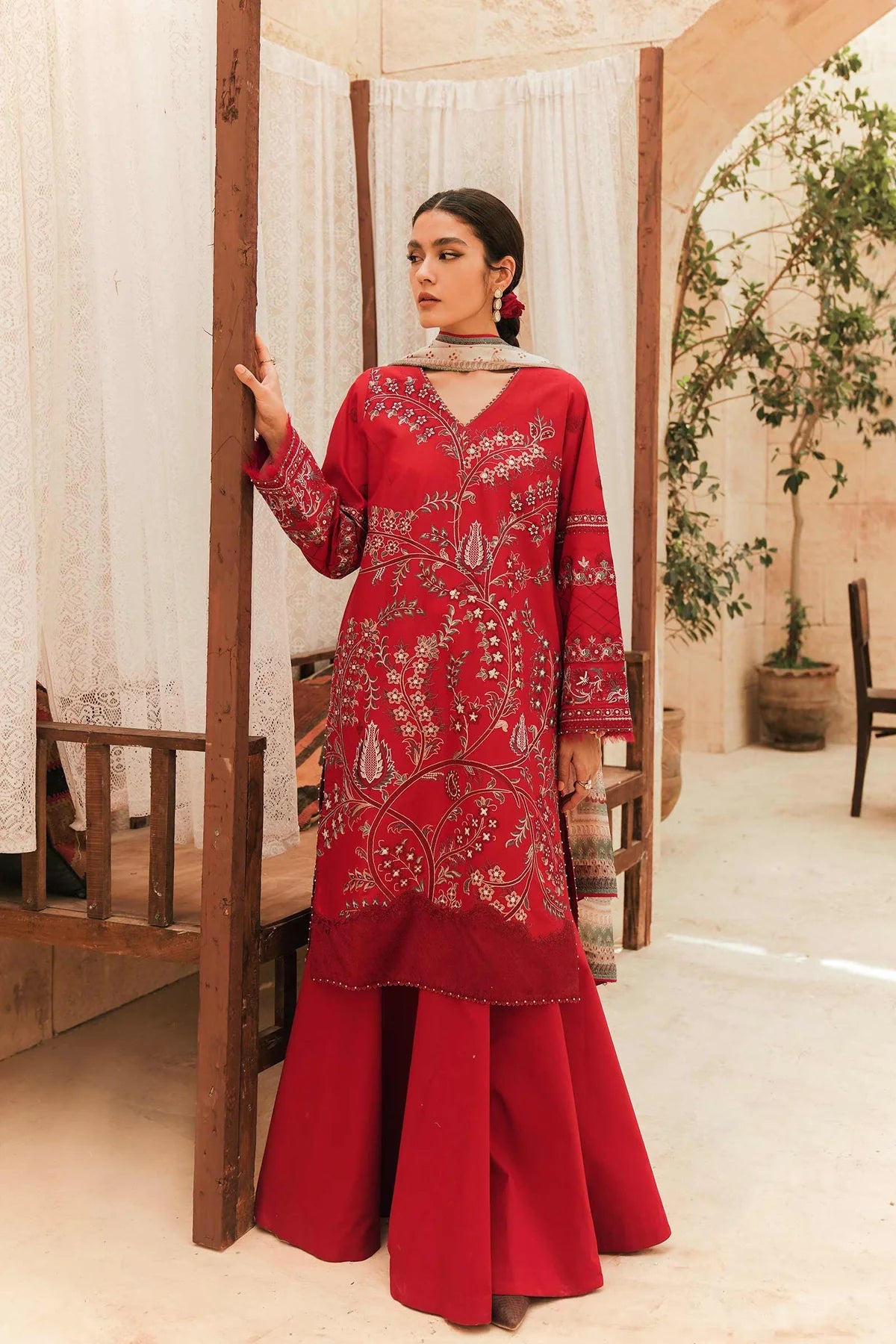 Zara Shahjahan Unstitched 3 Piece Embroidered Lawn Suit ZS22L ZEENAT - Luxury Collection Brand Mafia by Zonash