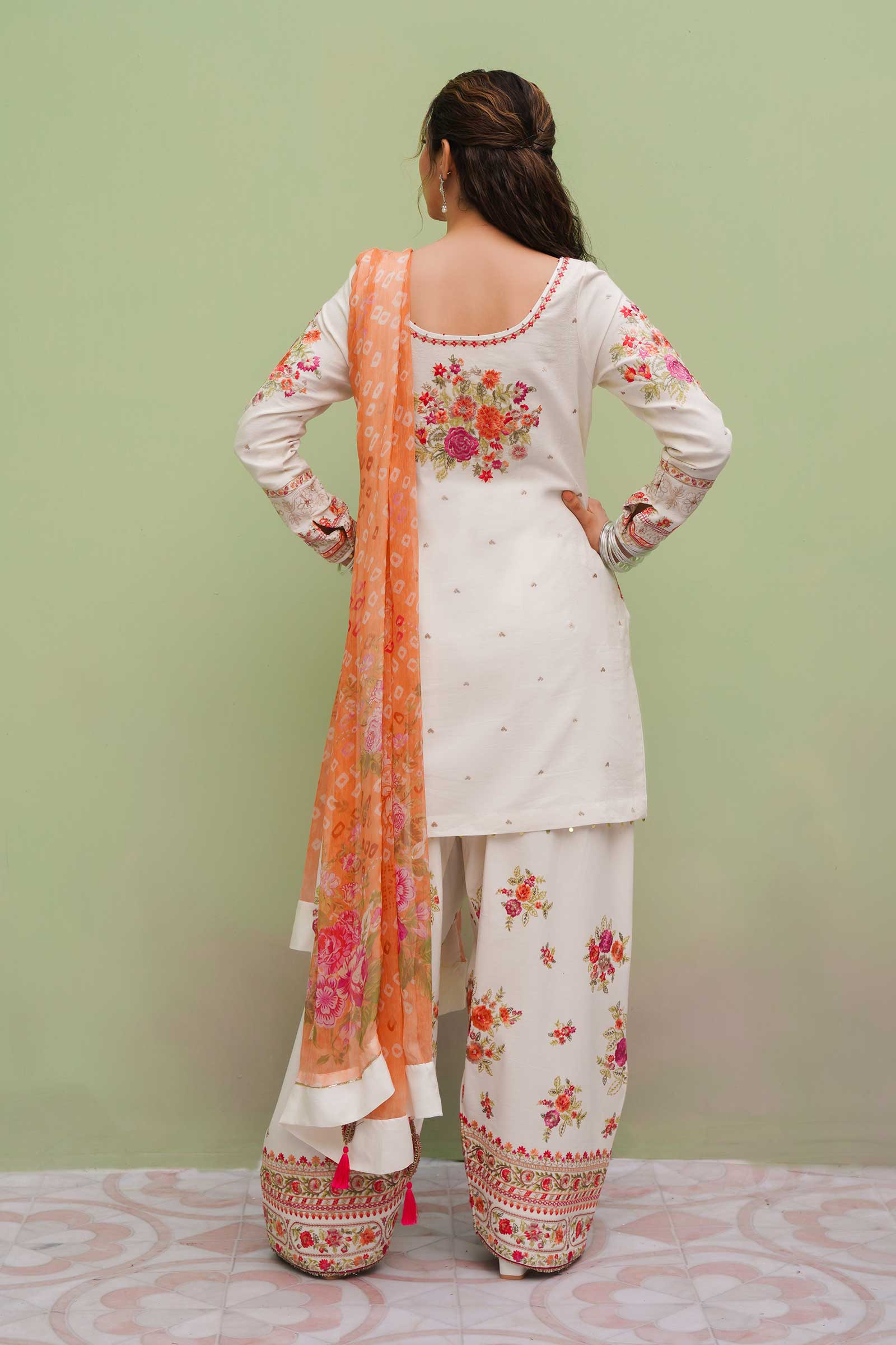 Zara Shahjahan Unstitched 3 Piece Embroidered Lawn Suit ZS23SS 4A - Spring / Summer Collection Brand Mafia by Zonash