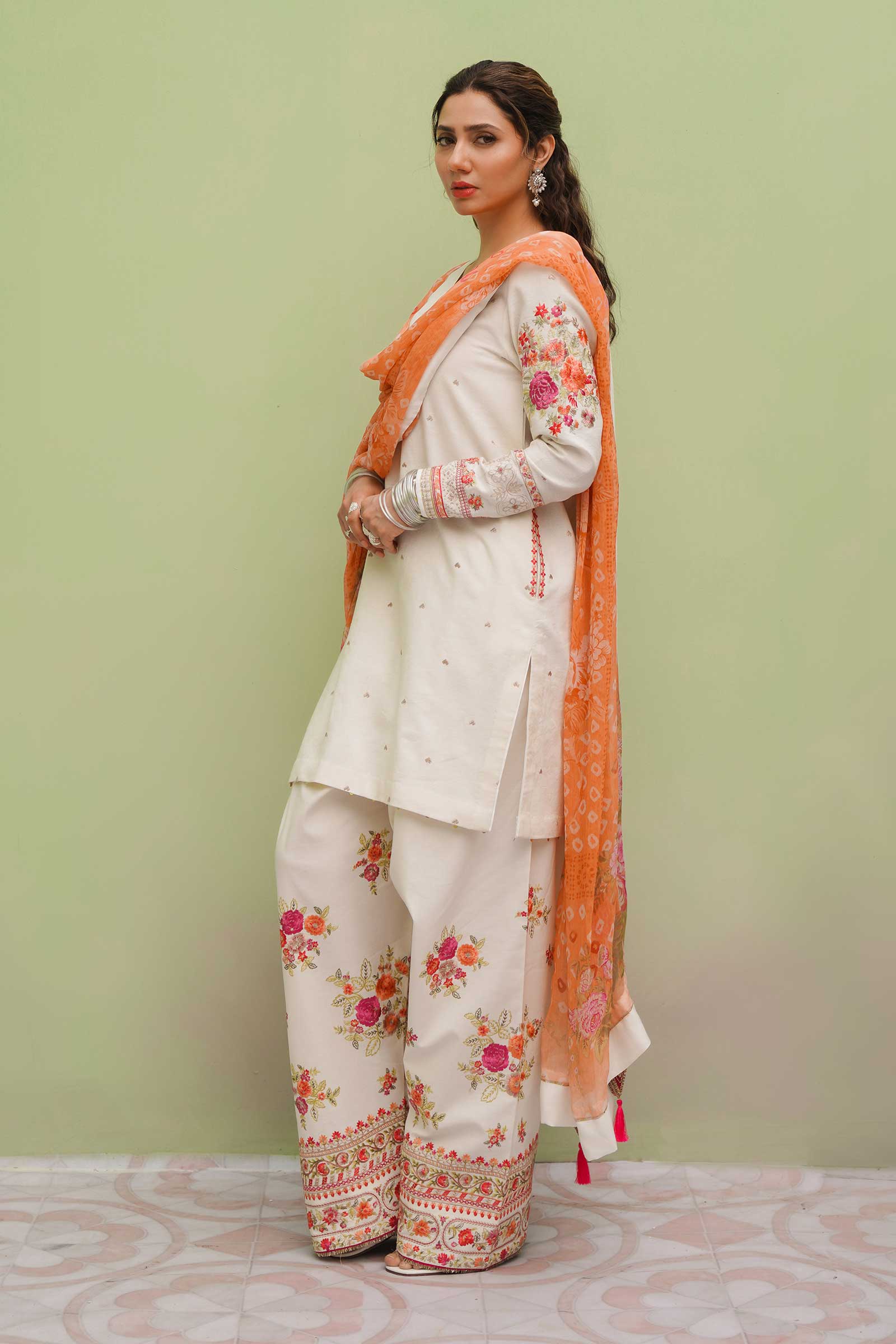 Zara Shahjahan Unstitched 3 Piece Embroidered Lawn Suit ZS23SS 4A - Spring / Summer Collection Brand Mafia by Zonash