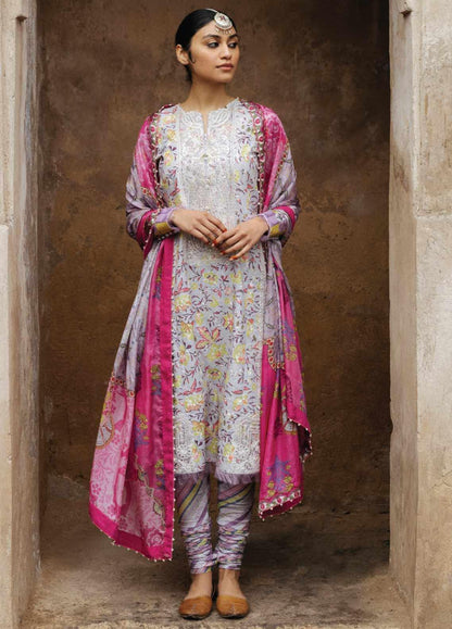 Zara Shahjahan Unstitched 3 Piece Embroidered Lawn Suit ZSJ20GL MAHIN-B - Spring / Summer Collection Brand Mafia by Zonash