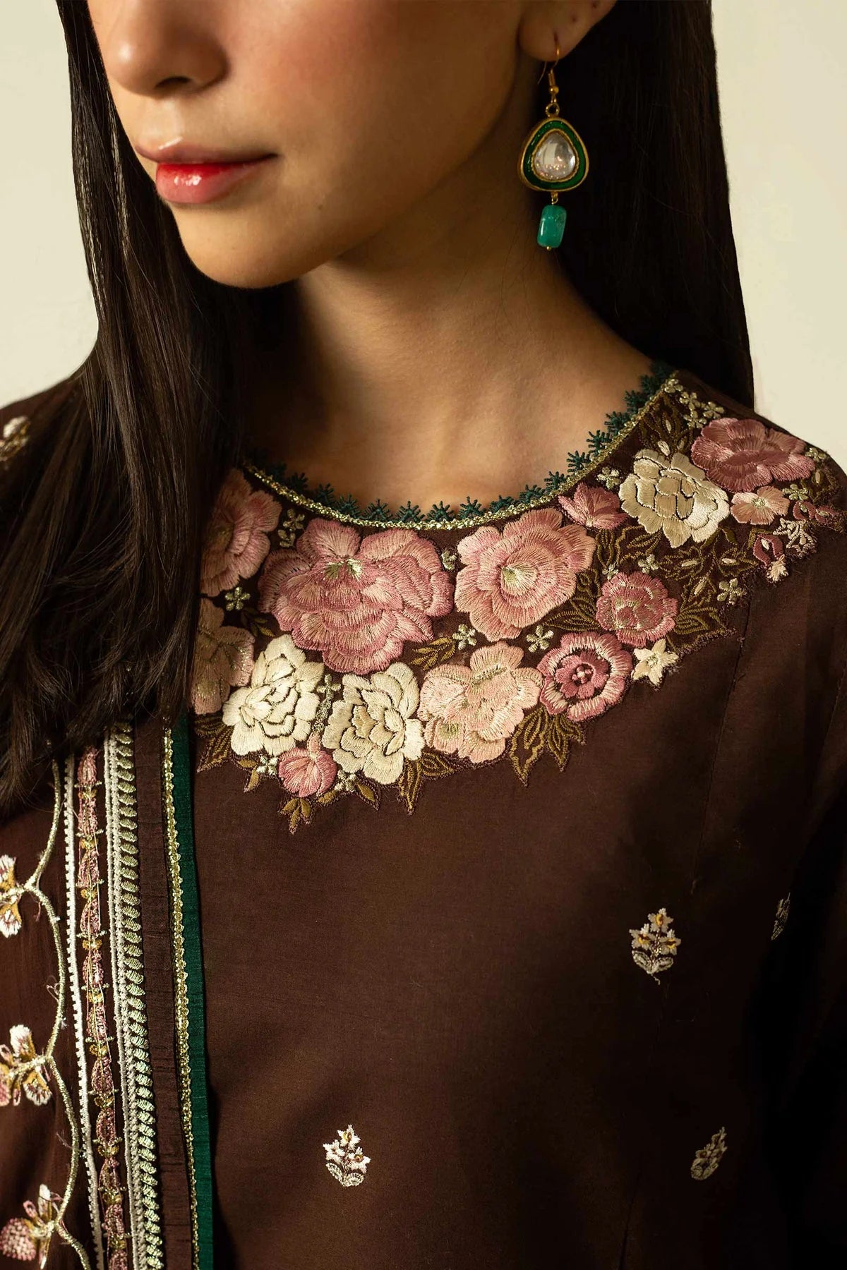 Zara Shahjahan Unstitched 3 Piece Embroidered Suit ZS23SL-V2 D-04 - Summer Collection Brand Mafia by Zonash