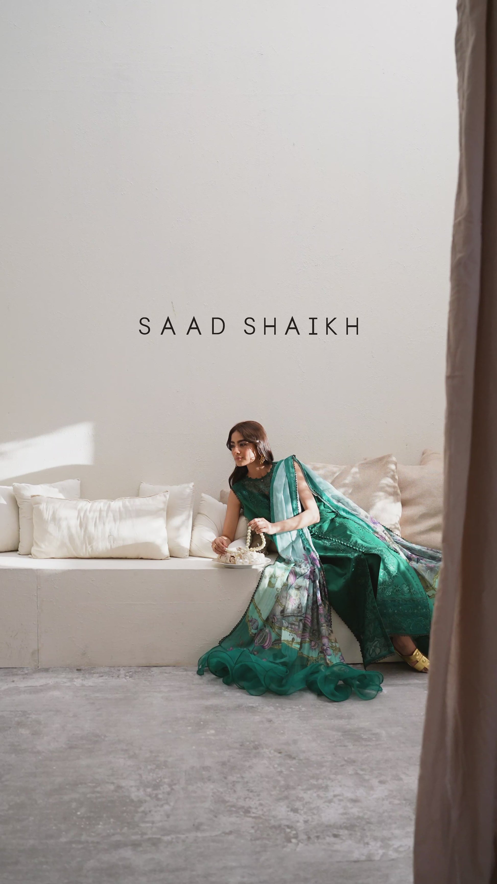 Saad Shaikh Unstitched 3 Piece Embroidered Lawn Suit SSK24E - PETAL - Festive Collection - Brand Mafia by Zonash