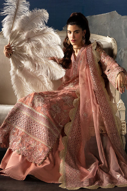 La Fuchsia By Afrozeh Unstitched 3 Piece Embroidered Organza Suit V2AF24L Elea - Festive Collection