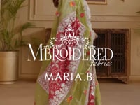 Maria B Embroidered Organza Suits Unstitched 3 Piece D1 - Luxury Collection