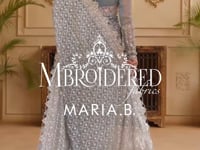 Maria B Embroidered Organza Suits Unstitched 4 Piece D2 - Luxury Collection