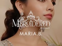 Maria B Embroidered Organza Suits Unstitched 4 Piece D5 - Luxury Collection