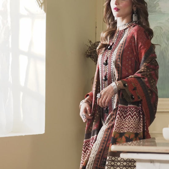 Rania By Asim Jofa Unstitched 3 Piece Embroidered Cambric Suit AJ23RN AJNR-04 - Spring / Summer Collection