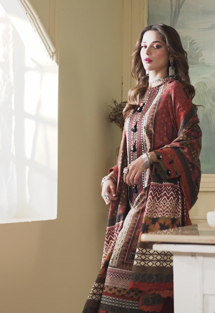 Rania By Asim Jofa Unstitched 3 Piece Embroidered Cambric Suit AJ23RN AJNR-04 - Spring / Summer Collection