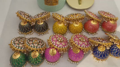 Latest Meenakari Jhumkas E-21