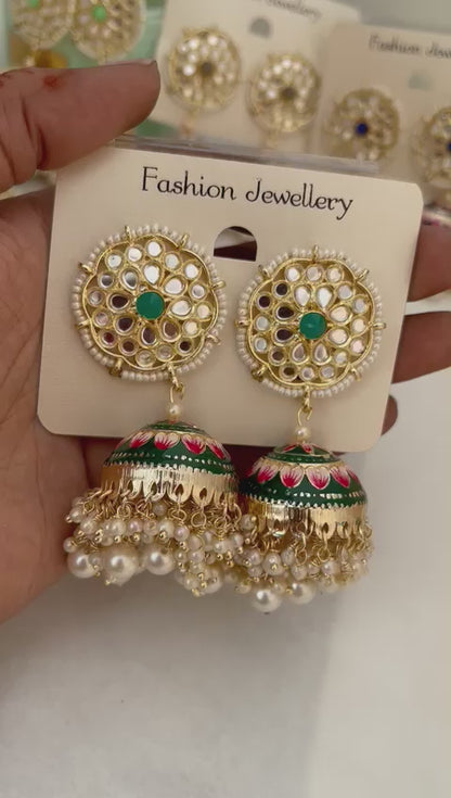 Latest Meenakari Jhumkis E-26