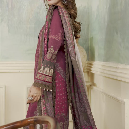 Rania By Asim Jofa Unstitched 3 Piece Embroidered Cambric Suit AJ23RN AJNR-01 - Spring / Summer Collection