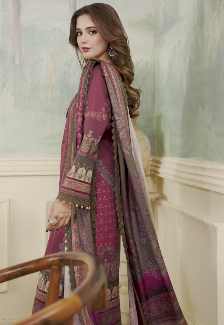 Rania By Asim Jofa Unstitched 3 Piece Embroidered Cambric Suit AJ23RN AJNR-01 - Spring / Summer Collection