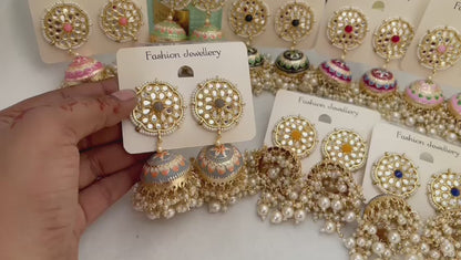 Latest Meenakari Jhumkis E-26