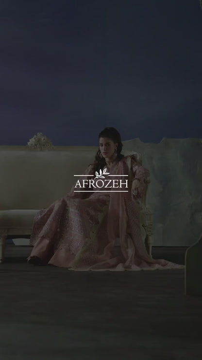 La Fuchsia By Afrozeh Unstitched 3 Piece Embroidered Organza Suit V2AF24L Elea - Festive Collection