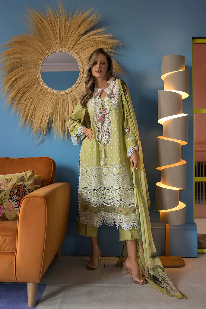 Vital By Sobia Nazir Unstitched 3 Piece Embroidered Lawn Suit SN24V 11A - Eid Summer Collection