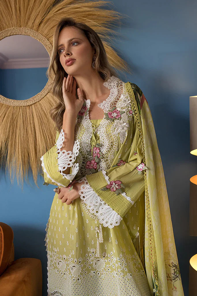 Vital By Sobia Nazir Unstitched 3 Piece Embroidered Lawn Suit SN24V 11A - Eid Summer Collection