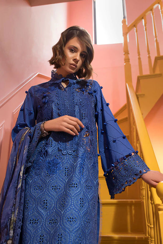 Vital By Sobia Nazir Unstitched 3 Piece Embroidered Lawn Suit SN24V 12A - Eid Summer Collection