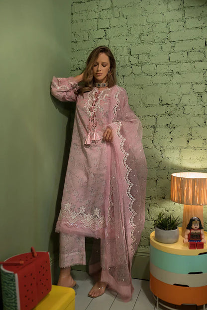 Vital By Sobia Nazir Unstitched 3 Piece Embroidered Lawn Suit SN24V 2B - Eid Summer Collection