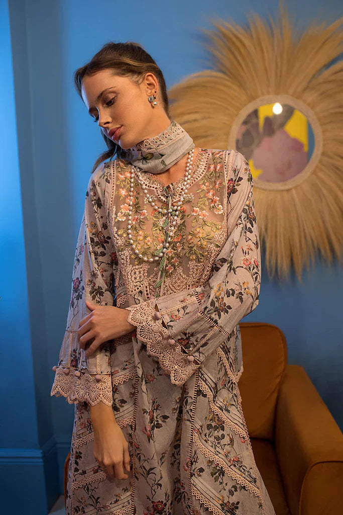 Vital By Sobia Nazir Unstitched 3 Piece Embroidered Lawn Suit SN24V 3A - Eid Summer Collection