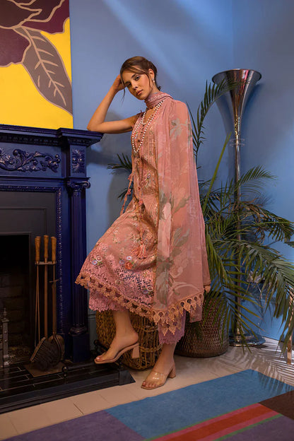 Vital By Sobia Nazir Unstitched 3 Piece Embroidered Lawn Suit SN24V 4A - Eid Summer Collection