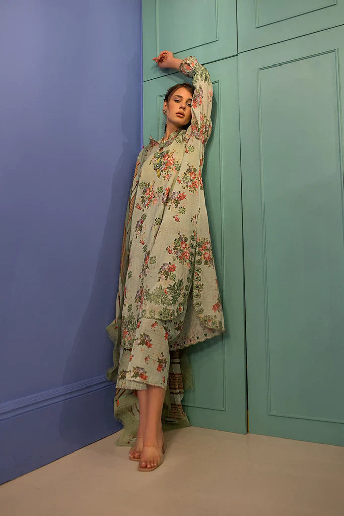 Vital By Sobia Nazir Unstitched 3 Piece Embroidered Lawn Suit SN24V 5A - Eid Summer Collection