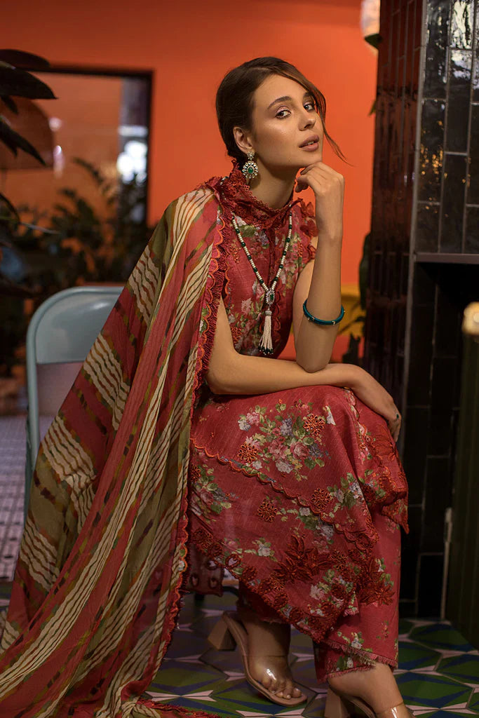 Vital By Sobia Nazir Unstitched 3 Piece Embroidered Lawn Suit SN24V 5B - Eid Summer Collection