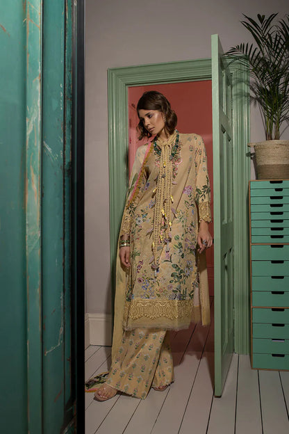 Vital By Sobia Nazir Unstitched 3 Piece Embroidered Lawn Suit SN24V 7A - Eid Summer Collection