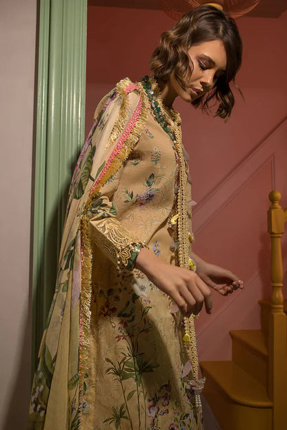 Vital By Sobia Nazir Unstitched 3 Piece Embroidered Lawn Suit SN24V 7A - Eid Summer Collection