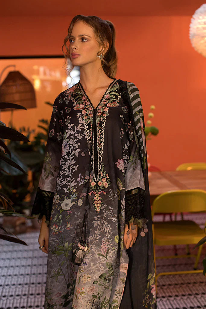 Vital By Sobia Nazir Unstitched 3 Piece Embroidered Lawn Suit SN24V 7B - Eid Summer Collection