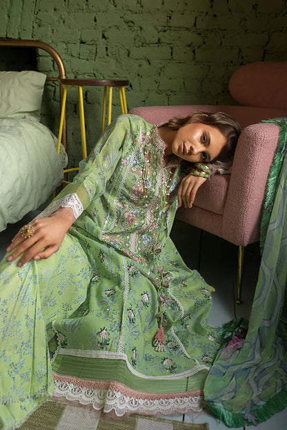 Vital By Sobia Nazir Unstitched 3 Piece Embroidered Lawn Suit SN24V 8B - Eid Summer Collection