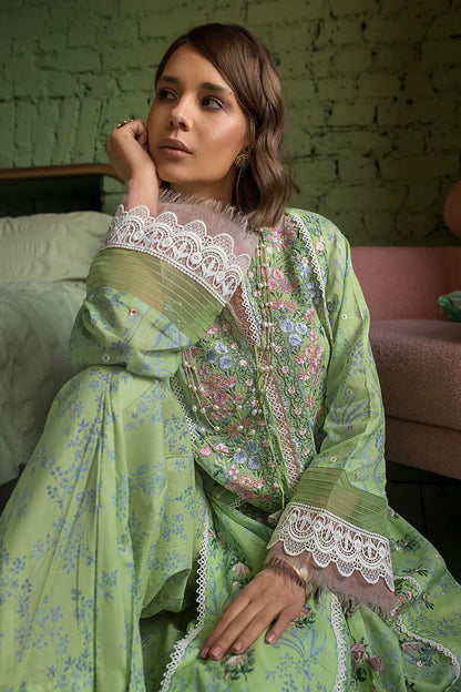 Vital By Sobia Nazir Unstitched 3 Piece Embroidered Lawn Suit SN24V 8B - Eid Summer Collection