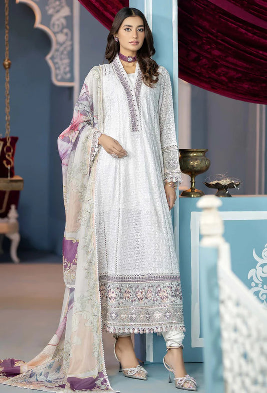 ADAN'S LIBAS PEARL - CHIKANKARI UNSTITCHED - 08 Brand Mafia by Zonash