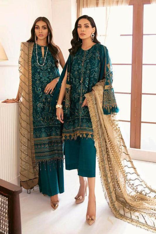 Baroque Chantelle Embroidered Chiffon 3 Piece Suit SPARKLING NIGHT Brand Mafia by Zonash