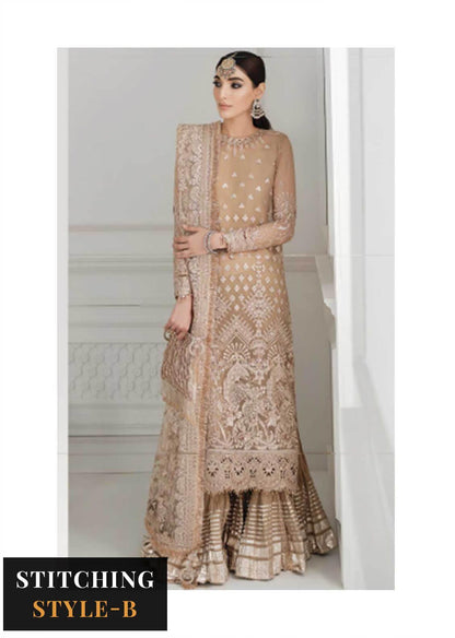 Baroque Embroidered Chiffon Suits Unstitched 3 Piece BQU-CH10-D04 - Luxury Festive Tale Brand Mafia by Zonash